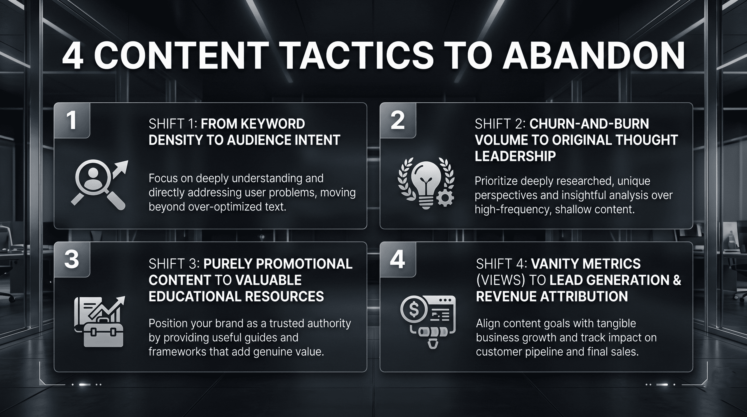 4 Content Tactics You Must Abandon to Maintain Search Visibility